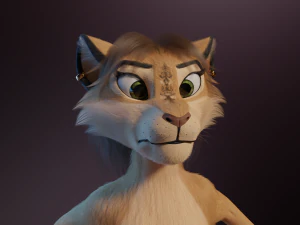 Nayara Anthro Lioness 3D Model