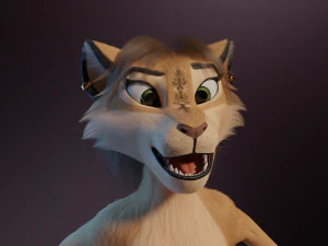 Nayara Anthro Lioness 3D Model