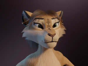 Nayara Anthro Lioness 3D Model