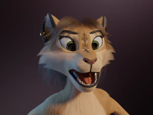 Nayara Anthro Lioness 3D Model