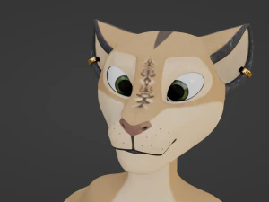 Nayara Anthro Lioness 3D Model