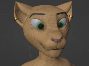 Nayara Anthro Lioness 3D Model