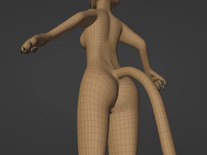 Nayara Anthro Lioness 3D Model