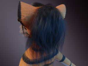 Rebecca Anthro Tiger 3D Model
