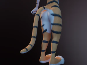 Rebecca Anthro Tiger 3D Model