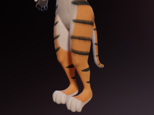 Rebecca Anthro Tiger 3D Model