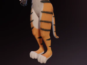 Rebecca Anthro Tiger 3D Model