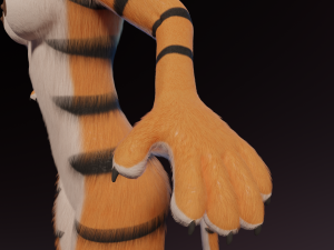Rebecca Anthro Tiger 3D Model