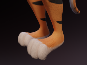 Rebecca Anthro Tiger 3D Model