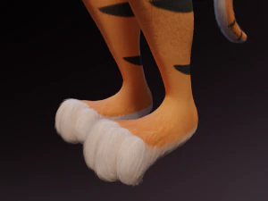 Rebecca Anthro Tiger 3D Model