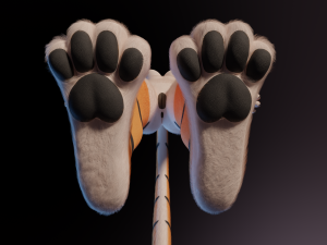 Rebecca Anthro Tiger 3D Model