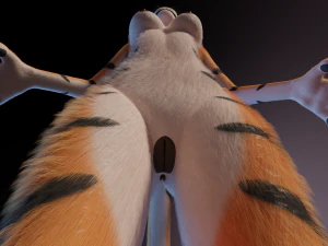 Rebecca Anthro Tiger 3D Model