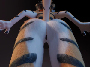 Rebecca Anthro Tiger 3D Model
