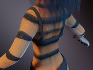 Rebecca Anthro Tiger 3D Model
