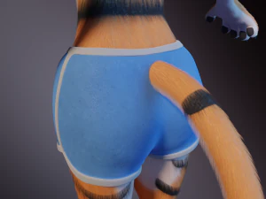 Rebecca Anthro Tiger 3D Model
