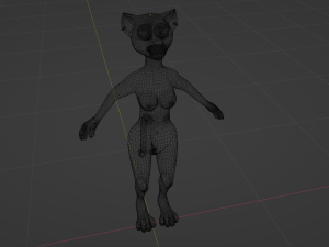 Rebecca Anthro Tiger 3D Model