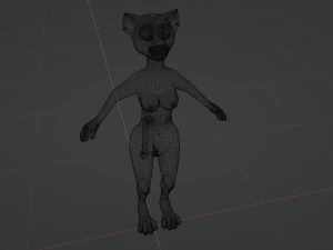 Rebecca Anthro Tiger 3D Model
