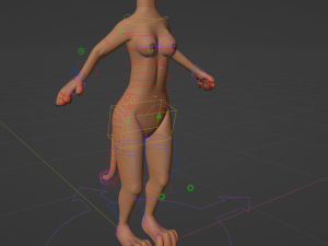Rebecca Anthro Tiger 3D Model