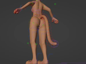 Rebecca Anthro Tiger 3D Model