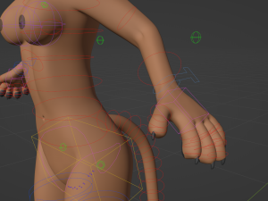 Rebecca Anthro Tiger 3D Model