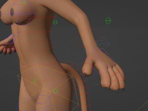 Rebecca Anthro Tiger 3D Model