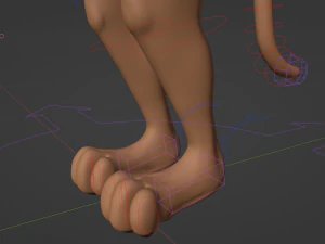 Rebecca Anthro Tiger 3D Model