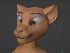 Rebecca Anthro Tiger 3D Model