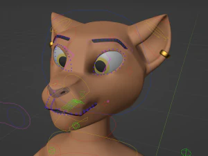 Rebecca Anthro Tiger 3D Model
