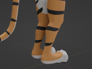 Rebecca Anthro Tiger 3D Model