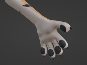 Rebecca Anthro Tiger 3D Model
