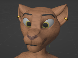 Rebecca Anthro Tiger 3D Model