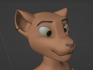 Rebecca Anthro Tiger 3D Model
