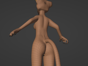 Rebecca Anthro Tiger 3D Model