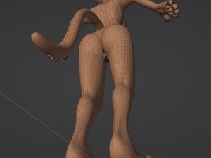 Rebecca Anthro Tiger 3D Model