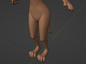 Rebecca Anthro Tiger 3D Model