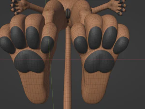 Rebecca Anthro Tiger 3D Model