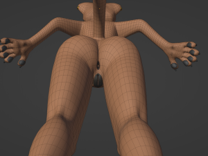 Rebecca Anthro Tiger 3D Model