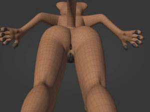 Rebecca Anthro Tiger 3D Model