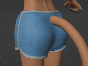 Rebecca Anthro Tiger 3D Model
