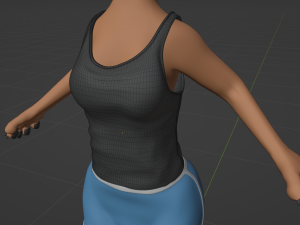 Rebecca Anthro Tiger 3D Model