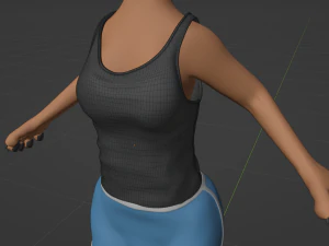 Rebecca Anthro Tiger 3D Model