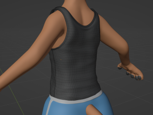 Rebecca Anthro Tiger 3D Model