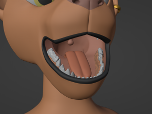 Rebecca Anthro Tiger 3D Model