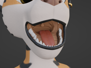 Rebecca Anthro Tiger 3D Model