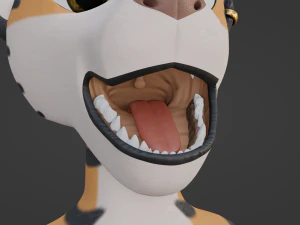 Rebecca Anthro Tiger 3D Model