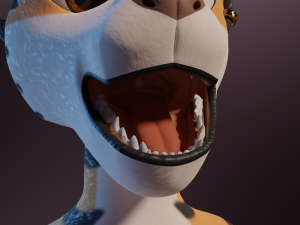 Rebecca Anthro Tiger 3D Model
