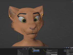 Rebecca Anthro Tiger 3D Model