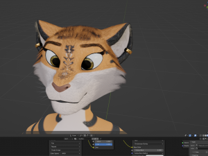 Rebecca Anthro Tiger 3D Model