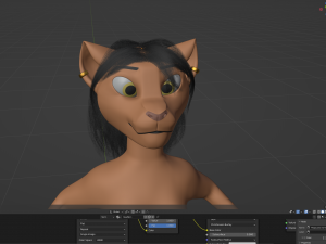 Rebecca Anthro Tiger 3D Model
