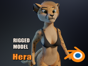 Hera Anthro Cheetah 3D Model